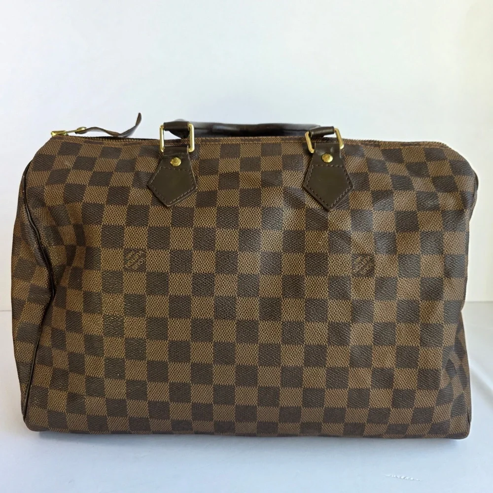 Authentic LOUIS VUITTON Speedy 35 in Damier Ébène